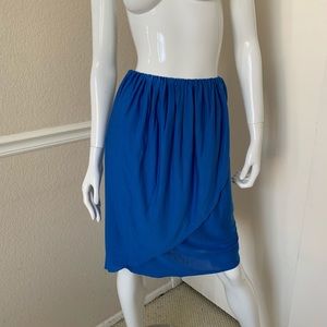 Revolver NEW! Cobalt Blue Modal Draped Skirt Sz M